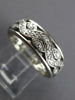 ANTIQUE WIDE .35CT DIAMOND PLATINUM 3D FILIGREE ETERNITY ANNIVERSARY RING #26408