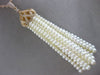ESTATE EXTRA LARGE .72CT DIAMOND & AAA PEARL 18KT ROSE GOLD 3D TASSLE NECKLACE