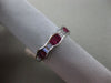 ESTATE 1.08CT DIAMOND & AAA RUBY 18KT WHITE GOLD 3D CLASSIC CHANNEL WEDDING RING