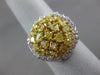 LARGE 3CT WHITE & FANCY YELLOW DIAMOND 18KT 2 TONE GOLD INFINITY LOVE KNOT RING