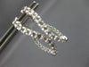 ESTATE 1.0CT DIAMOND 14K WHITE GOLD CLASSIC OVAL CURVED INSIDE OUT HOOP EARRINGS
