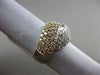 ESTATE WIDE 1.80CT WHITE CHOCOLATE FANCY DIAMOND 14K WHITE GOLD CRISS CROSS RING