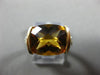 ESTATE LARGE 4.36CT DIAMOND & AAA CITRINE 14KT YELLOW GOLD INFINITY RING #25617