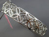 WIDE 20.44CT DIAMOND & AAA AQUAMARINE 18K WHITE GOLD 3D MULTI ROW CLUSTER BANGLE