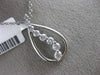 ESTATE .50CT DIAMOND 14K WHITE GOLD CLASSIC TEAR DROP GRADUATING JOURNEY PENDANT