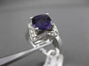 ESTATE LARGE 2.25CTW DIAMOND & AAA AMETHYST 14KT WHITE GOLD FLORAL STAR RING