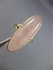 ESTATE EXTRA LARGE 9.0CT AAA CABOCHON PINK QUARTZ 14KT YELLOW GOLD OVAL FUN RING