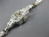 ANTIQUE LARGE ART DECO 3.01CT OLD MINE DIAMOND PLATINUM 3D FILIGREE WATCH #26386
