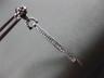 ESTATE .5CT DIAMOND 14K WHITE GOLD CLASSIC ELONGATED DOUBLE BAR HANGING EARRINGS