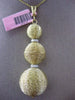 ESTATE LARGE .26CT DIAMOND 14KT TWO TONE GOLD 3D MESH CIRCULAR FLOATING PENDANT