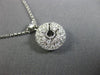 ESTATE .55CT DIAMOND 14KT WHITE GOLD 3D CLASSIC DOUBLE HALO SEMI MOUNT NECKLACE