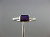 ESTATE .70CT DIAMOND & AAA EXTRA FACET AMETHYST 14K WHITE GOLD 3D BEZEL FUN RING