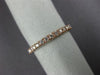 ESTATE .66CT DIAMOND 14KT ROSE GOLD 3D CLASSIC ROUND ETERNITY ANNIVERSARY RING