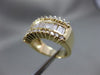 ESTATE 1.80CT ROUND & BAGUETTE DIAMOND 14KT YELLOW GOLD ANNIVERSARY RING #20382