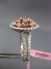 ESTATE 2.36CT PINK & WHITE DIAMOND 18KT 2 TONE GOLD 3D MULTI SHAPE FILIGREE RING