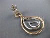 ESTATE .53CT DIAMOND 18KT 2 TONE GOLD 3D CLASSIC TEAR DROP LOVE HANGING EARRINGS