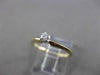 ESTATE .10CT DIAMOND 14KT TWO TONE GOLD CLASSIC SOLITAIRE FRIENDSHIP RING #23780