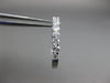 ESTATE .75CT ROUND CUT DIAMOND 14KT WHITE GOLD CLASSIC SIX STONE HUGGIE EARRINGS