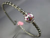 ESTATE .25CT AAA RUBY 14KT BLACK GOLD CLASSIC ROUND SWIRL ETOILE BANGLE BRACELET