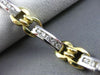 ESTATE WIDE 1.22CT DIAMOND 14KT TWO TONE GOLD LOVE KNOT INFINITY TENNIS BRACELET