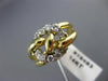 ESTATE .35CT DIAMOND 14K TWO TONE GOLD OPEN LOVE KNOT CIRCLE OF LIFE RING #19483