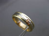 ESTATE WIDE 14KT TRI COLOR GOLD DIAMOND CUT WEDDING ANNIVERSARY RING 5mm #13606