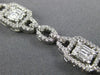 ESTATE WIDE 3.06CT DIAMOND 18K WHITE GOLD 3D CLASSIC SQUARE HALO TENNIS BRACELET