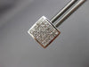 ESTATE 1.0CT DIAMOND 14KT WHITE GOLD 3D CLASSIC SQUARE PAVE STUD EARRINGS #19721