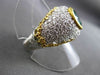 ANTIQUE PLATINUM & 18KT Y GOLD 4.55CT DIAMOND & EMERALD HEART ENGAGEMENT RING