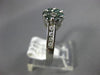 ESTATE .72CT WHITE AND BLUE DIAMOND 14KT WHITE GOLD 3D FLOWER CLUSTER LOVE RING
