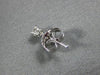 ESTATE SMALL .30CT ROUND DIAMOND 14KT WHITE GOLD 3D CLASSIC STUD EARRINGS #22816