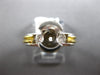 .34CT DIAMOND 18K 2 TONE GOLD ROUND SEMI BEZEL SEMI MOUNT ENGAGEMENT RING #ELV42