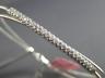 ESTATE .25CT DIAMOND 14KT WHITE GOLD CRISS CROSS BAR FLEXIBLE MESH LOVE BRACELET