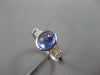 ESTATE .82CT DIAMOND & AAA CABOCHON TANZANITE 18KT WHITE GOLD 3D ENGAGEMENT RING