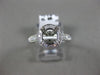 ESTATE .44CT DIAMOND 14KT WHITE GOLD 3D CLASSIC HALO SEMI MOUNT ENGAGEMENT RING