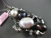 ESTATE LARGE DIAMOND & SOUTH SEA TAHITIAN PEARL 14KT BLACK GOLD NUGGET PENDANT