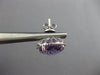 ESTATE LARGE 9.98CT DIAMOND & AAA AMETHYST 14K WHITE GOLD HALO FILIGREE EARRINGS