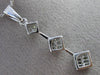 ESTATE .60CT DIAMOND 14KT WHITE GOLD 3D SQUARE INVISIBLE JOURNEY PENDANT #21222