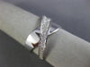 ESTATE WIDE .40CT ROUND DIAMOND 14KT WHITE GOLD 3D CLASSIC X LOVE INFINITY RING