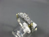 ESTATE .90CT PRINCESS CUT DIAMOND  14K 2 TONE GOLD PYRAMID ENGAGEMENT RING #9222