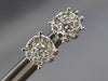 ESTATE .54CT ROUND DIAMOND 14KT WHITE GOLD 3D CLASSIC CLUSTER STUD EARRINGS 8mm