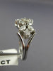 ANTIQUE WIDE .65CT ROUND & MARQUISE DIAMOND 14K WHITE GOLD 3D FLORAL RING #21178