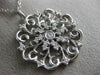 ESTATE LARGE .58CT DIAMOND 14KT YELLOW GOLD 3D FILIGREE FLOWER SNOWFLAKE PENDANT