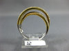 ESTATE WIDE .75CT DIAMOND 14KT 2 TONE GOLD 3D MULTI ROW CRISS CROSS X LOVE RING