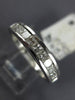 ESTATE .75CT DIAMOND 18KT WHITE GOLD 3D CLASSIC CHANNEL WEDDING ANNIVERSARY RING