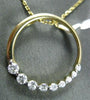 ESTATE .33CT DIAMOND 14KT TWO TONE GOLD JOURNEY CIRCLE OF LIFE 9 STONE PENDANT