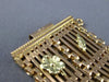 ANTIQUE WIDE 18KT YELLOW & ROSE GOLD HANDCRAFTED FLORAL FILIGREE BRACELET #22301