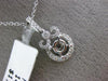 ESTATE .25CT DIAMOND 14K WHITE GOLD 3D FILIGREE FLEUR DE LIS SEMI MOUNT PENDANT