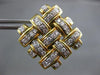 ESTATE LARGE GARAVELLI 1.68CT DIAMOND 18KT TWO TONE GOLD CLIP ON EARRINGS #21846