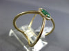 LARGE .53CT DIAMOND & AAA COLOMBIAN EMERALD 14K WHITE GOLD HALO CRISS CROSS RING